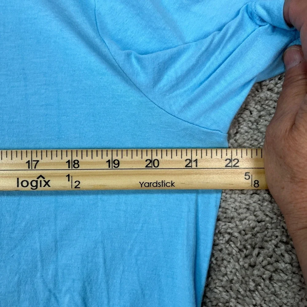Nike T-Shirt Men Large Light Blue Purple Short Sleeve Running Performance Swoosh - Picture 7 of 9